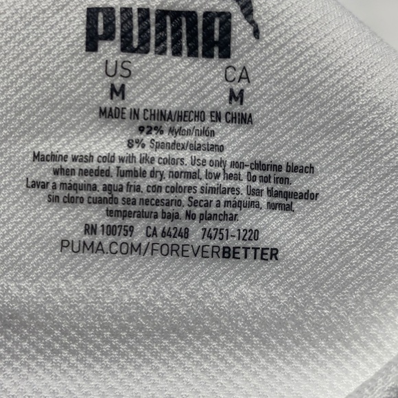 New! Puma White Seamless Convertible Sports Bra - Picture 3 of 8